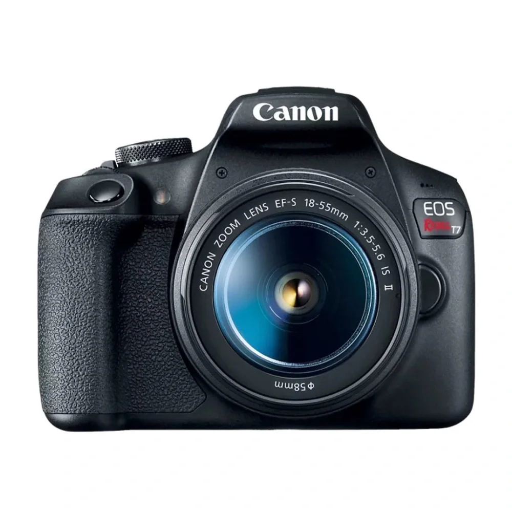 Canon Black DSLR Camera with Lens and Bag